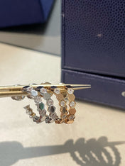 HONEE PINK GOLD DIAMOND HOOP EARRINGS