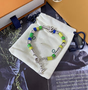 LV SUNRISE BEADED BRACELET MULTI-COLORED STERLING SILVER