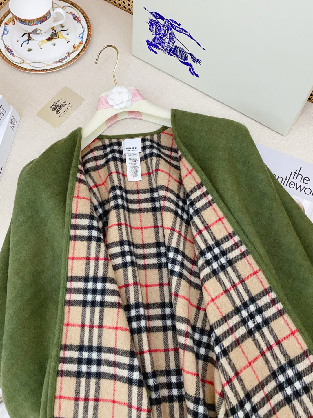 BURBERRY 25S DOUBLE-FACED CASHMERE COAT 208