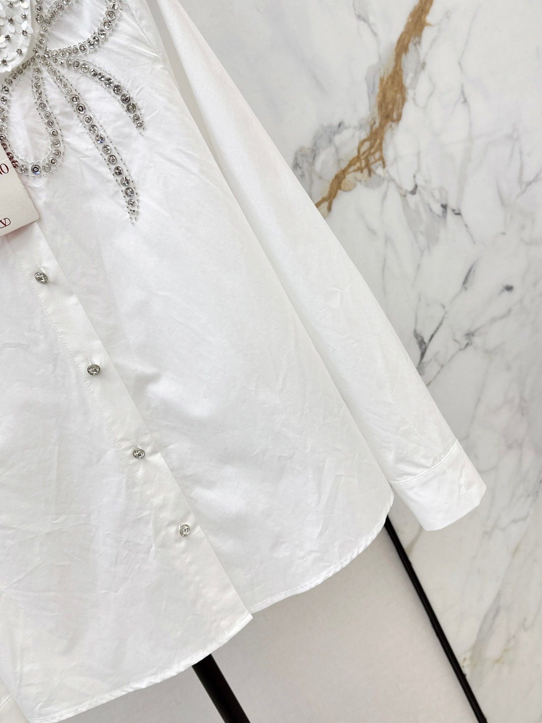 VALENTINO 26S PETER PAN COLLAR SHIRT WITH BOW STYLE 57