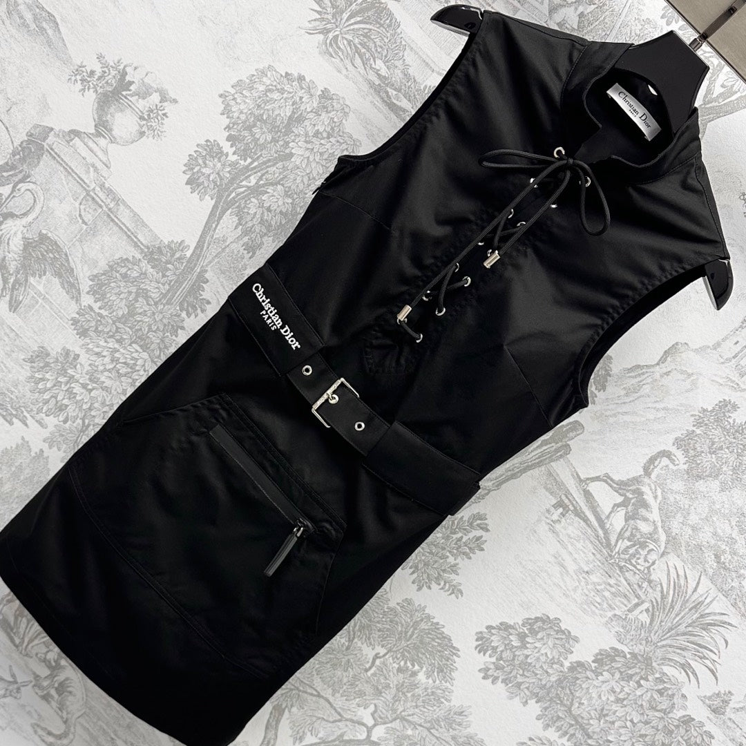DIOR 25S DRAWSTRING VEST DRESS 264662