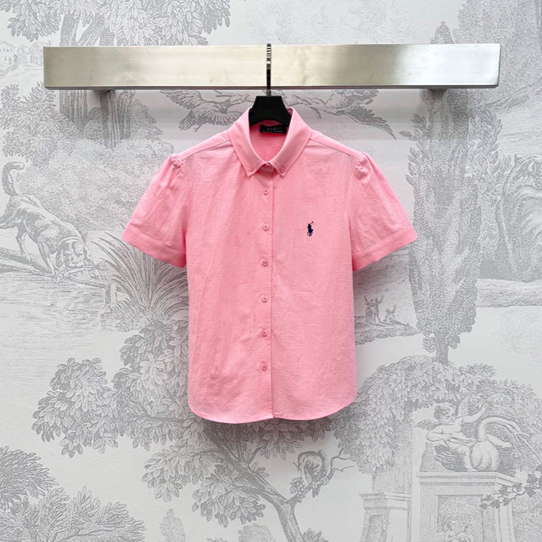 RALPH LAUREN SHORT-SLEEVE SHIRT PINK 274777