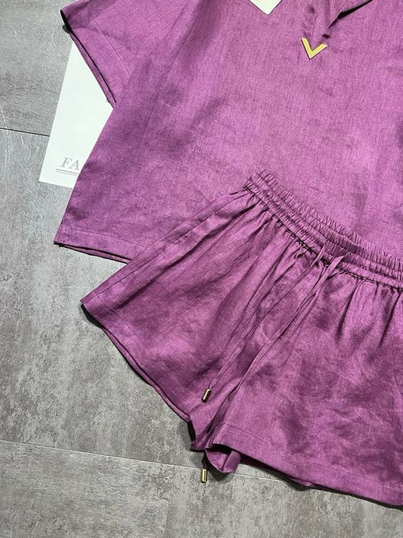 VALENTINO 26S TOP AND SHORTS SET STYLE 96